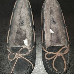 Uggs W Bella II Black Slip On Slipper Size 7